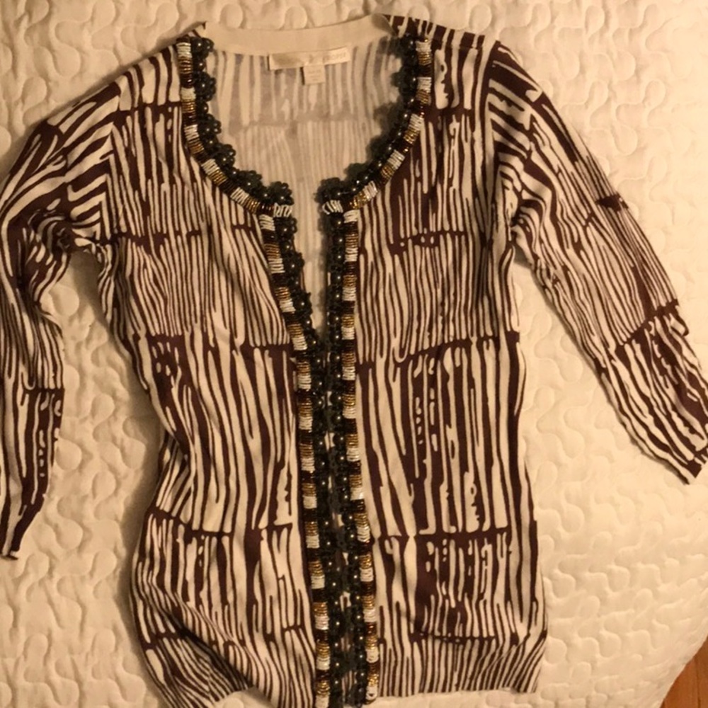 Beaded Cartigan Sweater